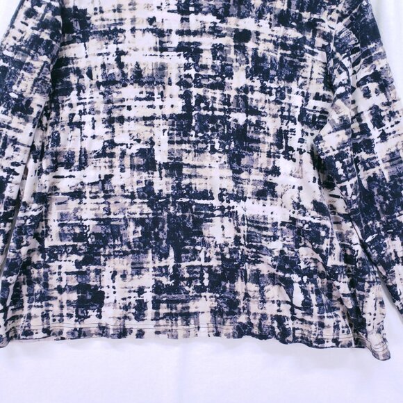 Croft and Barrow Classic Tee Abstract Pattern Plus Size 2X Long Sleeve Cotton - Picture 8 of 15